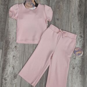 Violet Skye Adorable Pink Kids Matching Pants Set